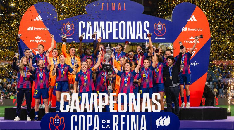 El FC Barcelona levanta su tercera Copa de la Reina consecutiva